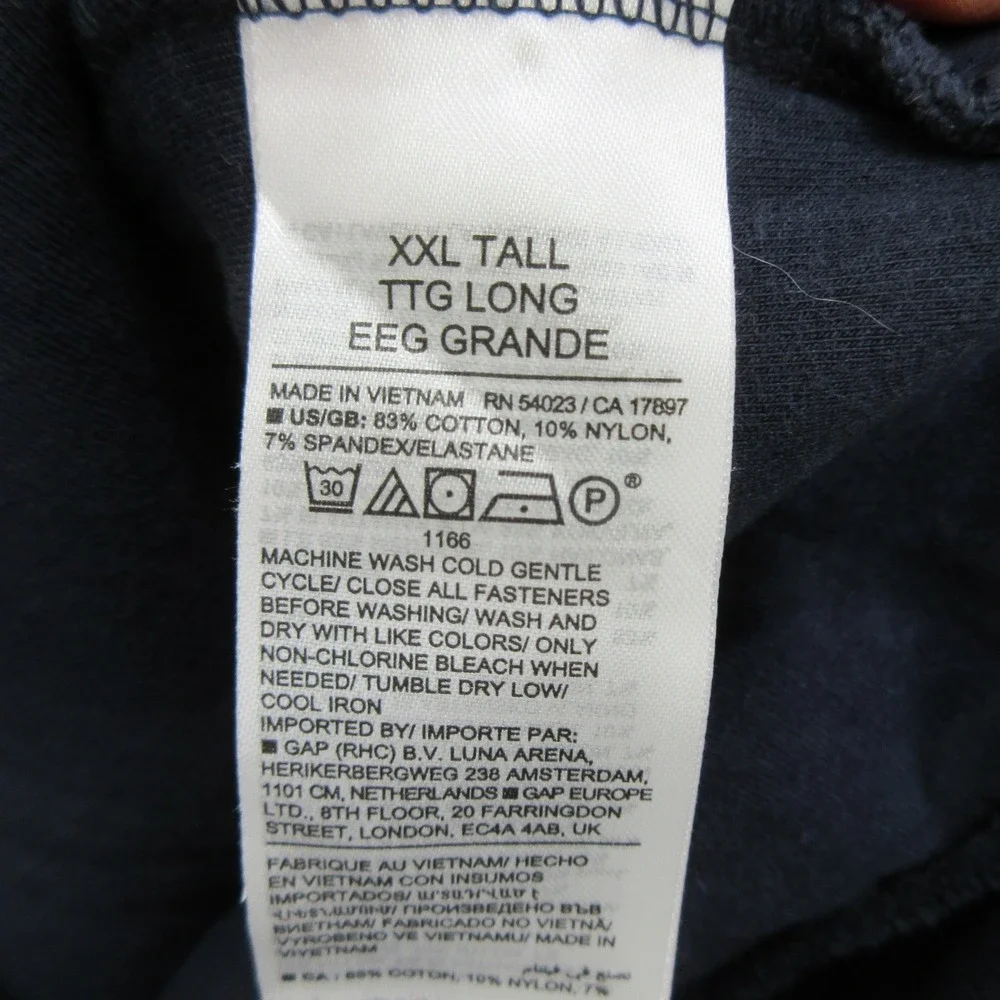 Banana Republic Men Jacket XXL Tall Blue Herringbone Full Zip Bomber